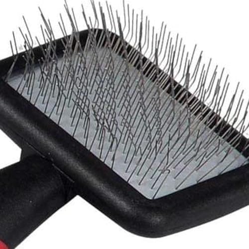Ryan's Pet Supplies Paw Brothers Mini Pin Tiny Flat Slicker Brush for Dogs, Professional Grade, Stainless Steel Pins, Flexible Head, Comfort Grip, Mini Size, 4.75" x 2.25" x 1.5" - style: Mini Soft Pin Slicker Brush