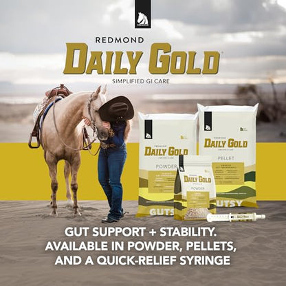 REDMOND Daily Gold Stress Relief – Natural Digestive and Ulcer Supplement for Horses - size: 25 lb Refill Bag