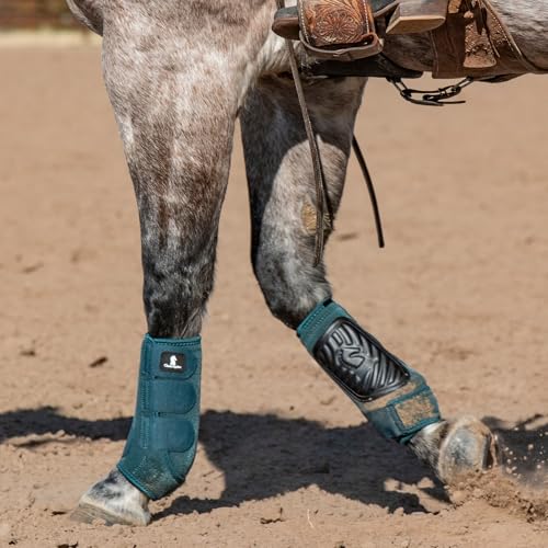 Classic Equine Legacy2 Support Boots, Front, Dragonfly Green, Small - color: Dragonfly Green, size: Small