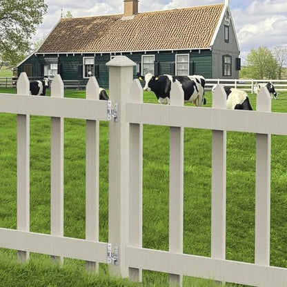 Wall Mount Gate Hinges with 5/8 Hinge Pin,Gate Hinges Heavy Duty for Farm Gates,Chain Link Fence Gate Hinge,Capacity up to 600lbs(Screws Not Included)- 2Pack (4pcs) - size: 2 Pack (4 pcs)