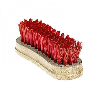 Horze Soft Face Wood Back Brush - Red - One Size - color: Red