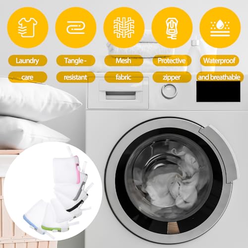 6 Pcs Small Mesh Laundry Bag Lingerie Bags for Washing Delicates for Delicates Washing Machine Underwear Washings Bag Small Foldable Wash Bags for Home Travel White 3.9 x 4.3 Inch