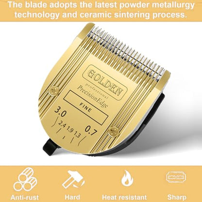 Adjustable Dog Grooming Clipper 5-in-1 Blade Compatible with WAHL Professional Animal Clipper Arco, Bravura, Chromado, Creativa, Figura, and Motion Pet, Dog, and Horse (Gold/2PC) - color: Gold/2pc