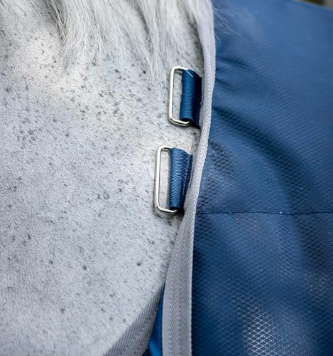 Horseware Ionic® Therapy Stable Blanket - Imperial Blue/Silver & Navy, 78 inches - size: 78 inches