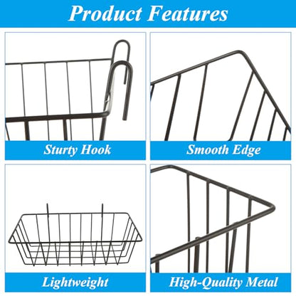 6 Pack Hay Feeder Rabbit with Hooks Heavy Duty, 9x4x3 Inch - color: Black