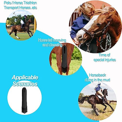 Horse Tail Bag-Waterproof and Durable, Hook and Loop Design Horse Tail Guard,Protects Horse's Tail from Dirt, Breakage and Insects (Black) - color: Black