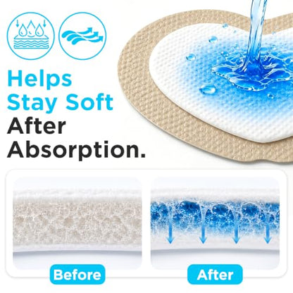 OK TAPE Sacral Silicone Foam Dressing with Border, 7.2 x 6.8 Inch, 10 Pack | Bed Sores on Buttocks, Pressure Sore Prevention, Gentle Adhesive, Water-Resistant - size: Sacral 7.2" x 6.8" – 10 Count