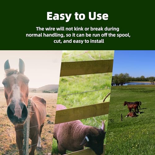 17 Gauge Aluminum Electric Fence Wire 250ft for Garden & Chicken - size: 250 Ft