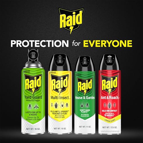 Raid Yard Guard Mosquito Fogger for Outdoor Yard Patio Deck and Garden Mosquito Control Aerosol Spray 16 Ounce (Pack of 3) - size: 16 Ounce (Pack of 3)