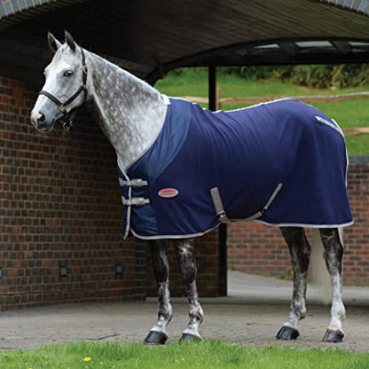 WeatherBeeta Anti-Static Fleece Cooler Standard Neck - color: Navy/Silver/Red, size: 69"