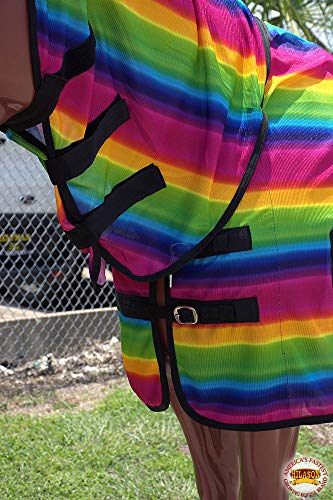 HILASON Horse Fly Sheet UV Protect Breathable Mesh Bug Mosquito Spring | Summer Horse Rug | Fly Rug - size: 75 In