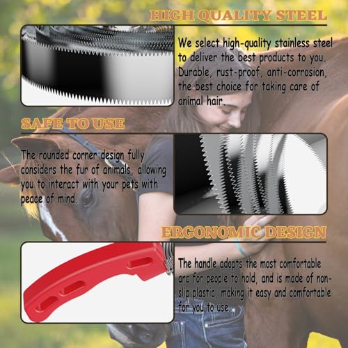 Curry Comb Kit, 6 Ring Curry Comb & Rubber Brush - color: 6 Ring Curry Comb & Rubber Curry Comb