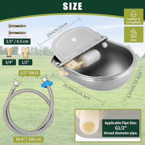 Automatic Animal Drinking Water Bowl, Livestock Waterer