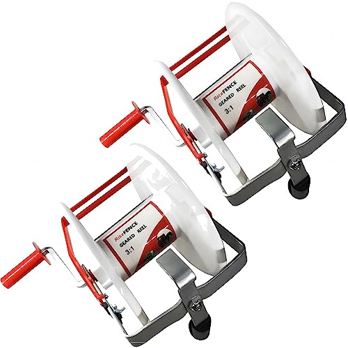 2 Pack 3:1 Geared Electric Fencing Standard Reel - size: 0 feet x 2 standard reel
