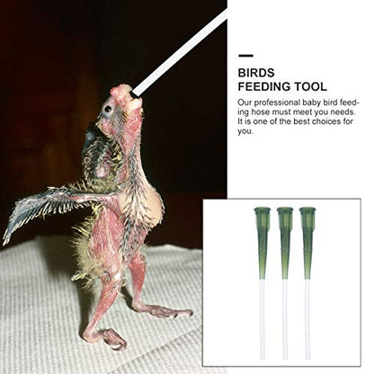 Balacoo 6Pcs Baby Bird Feeding Hose Kit: Soft Pet Parrot Milk Feeding Tubes for Newborn Birds, Small Animals, Parrot Milk Feeder- Easy to Clean, 3.54 Inch