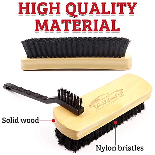 TAKAVU Leather & Upholstery Cleaning Brush Set (Black) - color: Black