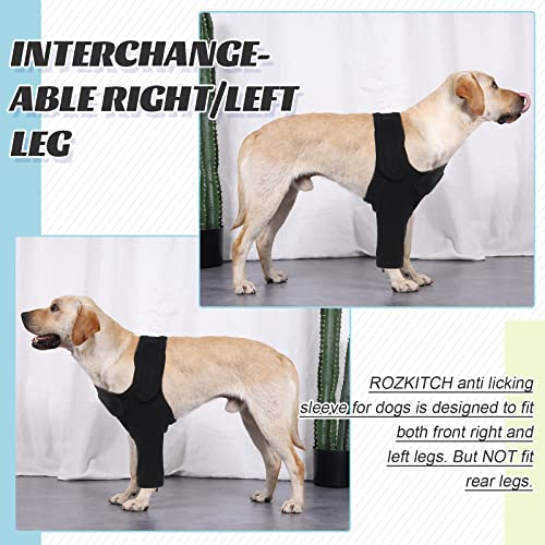 Dog Front Leg Sleeve to Stop Licking Skin Overgrooming - color: Black, size: S