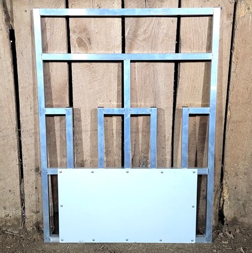 4 Pack of Aluminum 30" Long by 40" Tall Sheep & Goat Tombstone Style Feeding Panels Square Hay Feeder Feed
