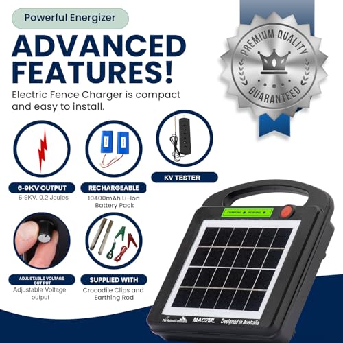 My Animal Command Solar Power Electric Fence Energizer Charger 0.2 Joules - size: Mini MAC2ML 0.2 Joules