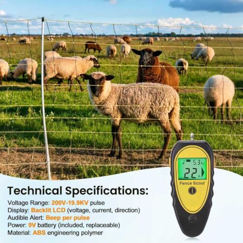 Digital Electric Fence Tester 19.9KV with Fault Finder
