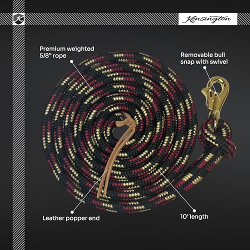 Clinician Tri Color Braided Training Lead, Bull Snap, 10 ft, Desert Sand