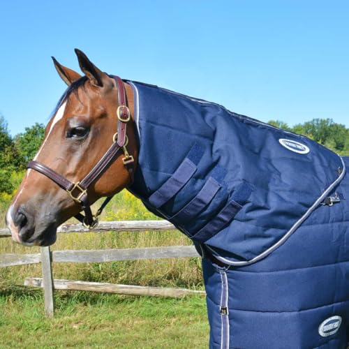 Country Pride Squall 1200D Heavyweight Neck Cover for Horses, Winter Horse Blanket Accessory, 250g Poly-Fill Insulation, Soft Nylon Lining, Adjustable Velcro Fastenings, Indoor Stable Use (X-Large) - size: X-Large