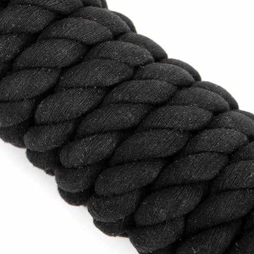 Jeffers Twisted Cotton Horse Lead Rope w/Brass Bolt Snap, 10' L - Black - color: Twisted Black, size: 3/4" x 10'L