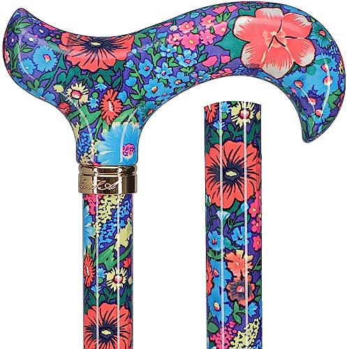 Royal RC Canes Walking Sticks for Men and Women - Stylish Designer Fashionable Adjustable Derby Canes - Lightweight Aluminum Cool Walking Sticks with HD Patterns - color: (Multicolor) Deep Blue/Navy