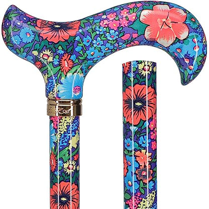 Royal RC Canes Walking Sticks for Men and Women - Stylish Designer Fashionable Adjustable Derby Canes - Lightweight Aluminum Cool Walking Sticks with HD Patterns - color: (Multicolor) Deep Blue/Navy