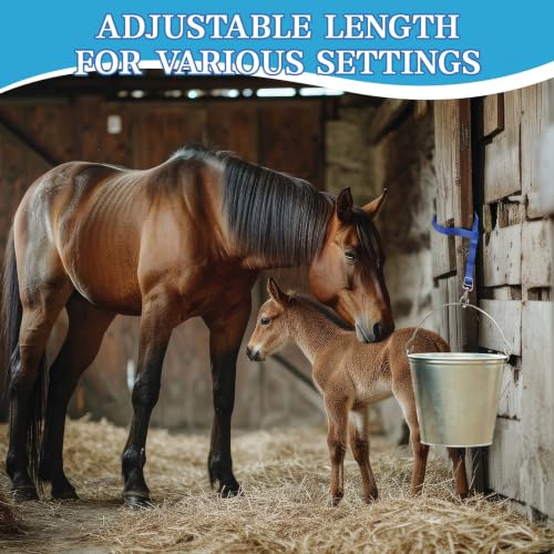 Nylon Horse Bucket Strap for Outdoor Feeders,Blue,10 Pcs - color: Blue
