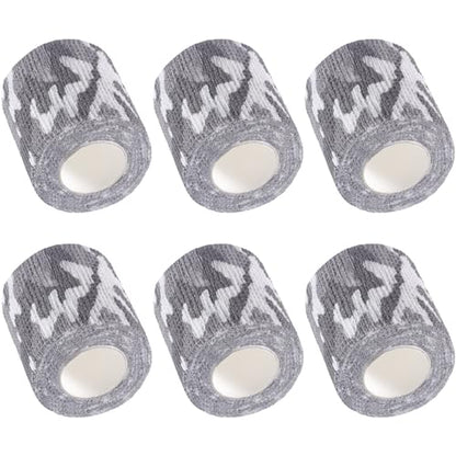 IndigoCase 6 Pack Self Adhesive Bandage Wrap 2 Inch x 5 yd Elastic Tape - color: Camo-monochrome, size: 2 Inch - 6 Pack