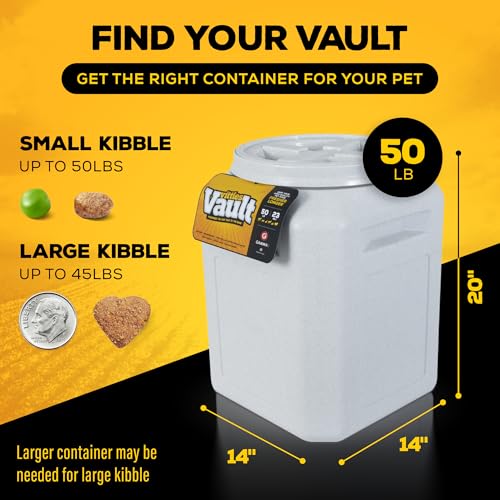 Vittles Vault Airtight Pet Food Storage Container + Scoop, Fits Up to 50lbs - size: 50 Pounds