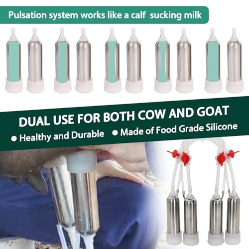 14L High Power Cow Milking Machine Portable Rechargeable Pulse & Vacuum - size: 14L High Power Cow Electric Milker