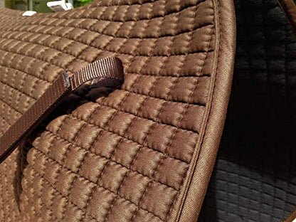 All-Purpose English Saddle Pads (Mocca Chocolate Brown w/Matching Trim)