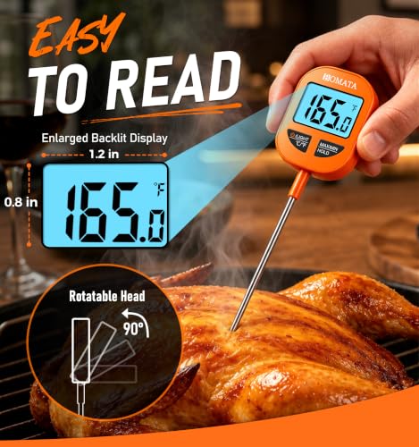 BOMATA Digital Meat Thermometer, 5" Probe, IPX6 Waterproof - size: 5"