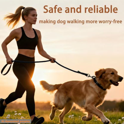FOVRLZSE 5FT Heavy Duty Dog Leash, Large Medium Dogs, Black - color: BLACK