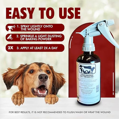 Pet Wound Care Spray with Trigger, Animal Wound Cleaner, 16 oz, No-Sting