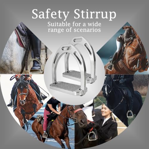 THREE ARCHERS Lightweight English Stirrups for Jumping/Dressage/Trail - color: Silver