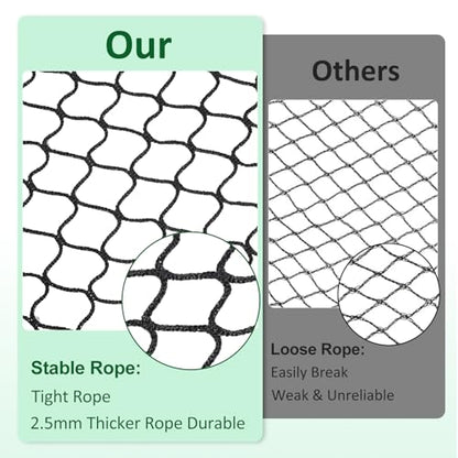 6x6ft Round Bale Hay Net for Horses, Large Thick & Durable Nylon Knotless Slow Feeder Hay Nets for Horses and Goats Healthier Feeding Solution - size: 6*6 Ft