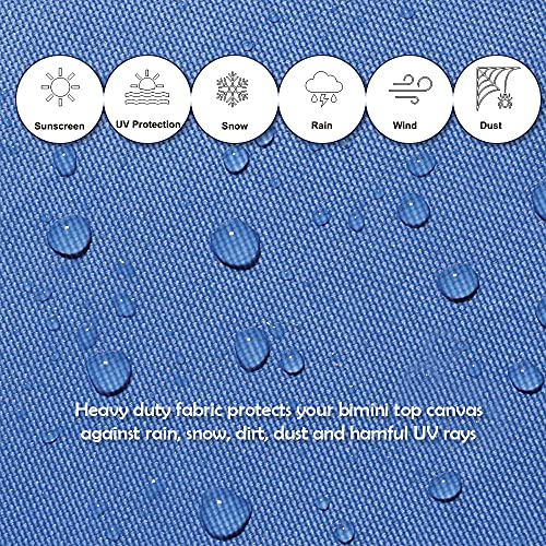 SavvyCraft Boat Bimini Top Cover Storage Boot, Blue 91-96" W - color: Blue, size: 91-96" W