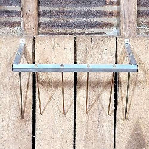 24 Inch Wall Mounted Sheep & Goat Two Flake Hay Feeder USA Texas Made Quality Aluminum