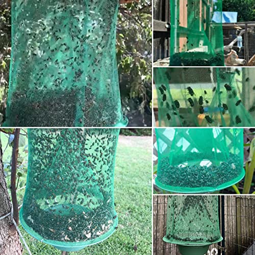 10 Ranch Fly Traps Outdoor Hanging, Reusable Stable Horse Fly Catcher Cage - size: 10 pack