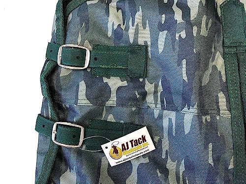 1200D Waterproof Winter Pony Blanket - 300g Heavyweight Turnout with Fleece Collar, Shoulder Gussets & Tail Flap - Turquoise 58" - color: Turquoise, size: 58 Inches