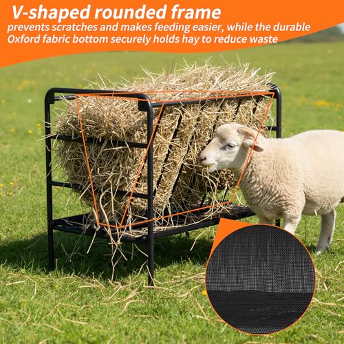 Lesolar Hay Feeder 35 Gallons,Heavy Duty Hay Feeder for Goats