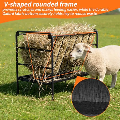 Lesolar Hay Feeder 35 Gallons,Heavy Duty Hay Feeder for Goats