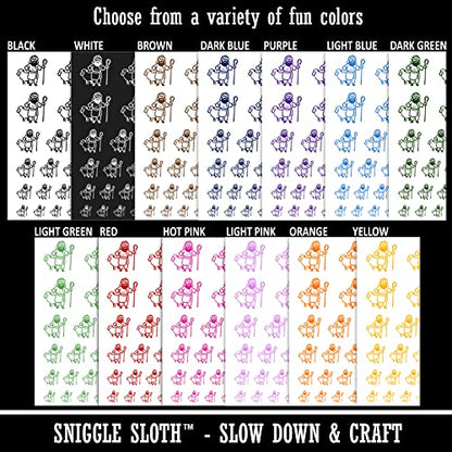 Biblical Shepherd Sheep Staff Crook Temporary Tattoo Water Resistant Fake Body Art Set Collection - Hot Pink (One Sheet) - color: Hot Pink (One Sheet)