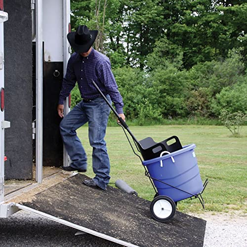 Easy-Up Fold Up Manure Dolly | Transports Full Loads Easily | Heavy Duty Powder Coated Steel Frame | Versatile Use | Folds Flat for Easy Storage and Transport | 5 Year Warranty