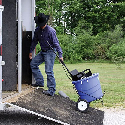 Easy-Up Fold Up Manure Dolly | Transports Full Loads Easily | Heavy Duty Powder Coated Steel Frame | Versatile Use | Folds Flat for Easy Storage and Transport | 5 Year Warranty