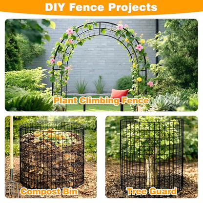 Black PVC Coated Welded Wire Fencing, 60in High x 50ft Long, 2 inch x 3 inch 16GA 2/3/4/5/6 Ft Tall Welded Wire Fence Rolls, Black Metal Garden Fence Wire Roll Garden Fencing for Yard - color: Black, size: 2"x3" 16GA 60" x 50'