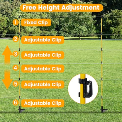 30 PCS Electric Fence Posts, 3/8" x 50" Step in Fence Post - size: 50Inch-30PCS